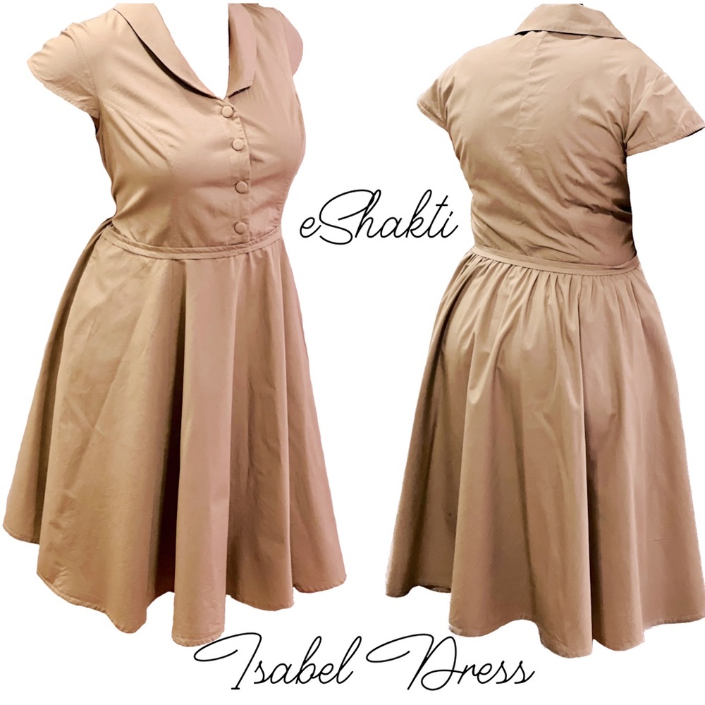 eShakti Isabel Fit & Flare Vintage Style Dress